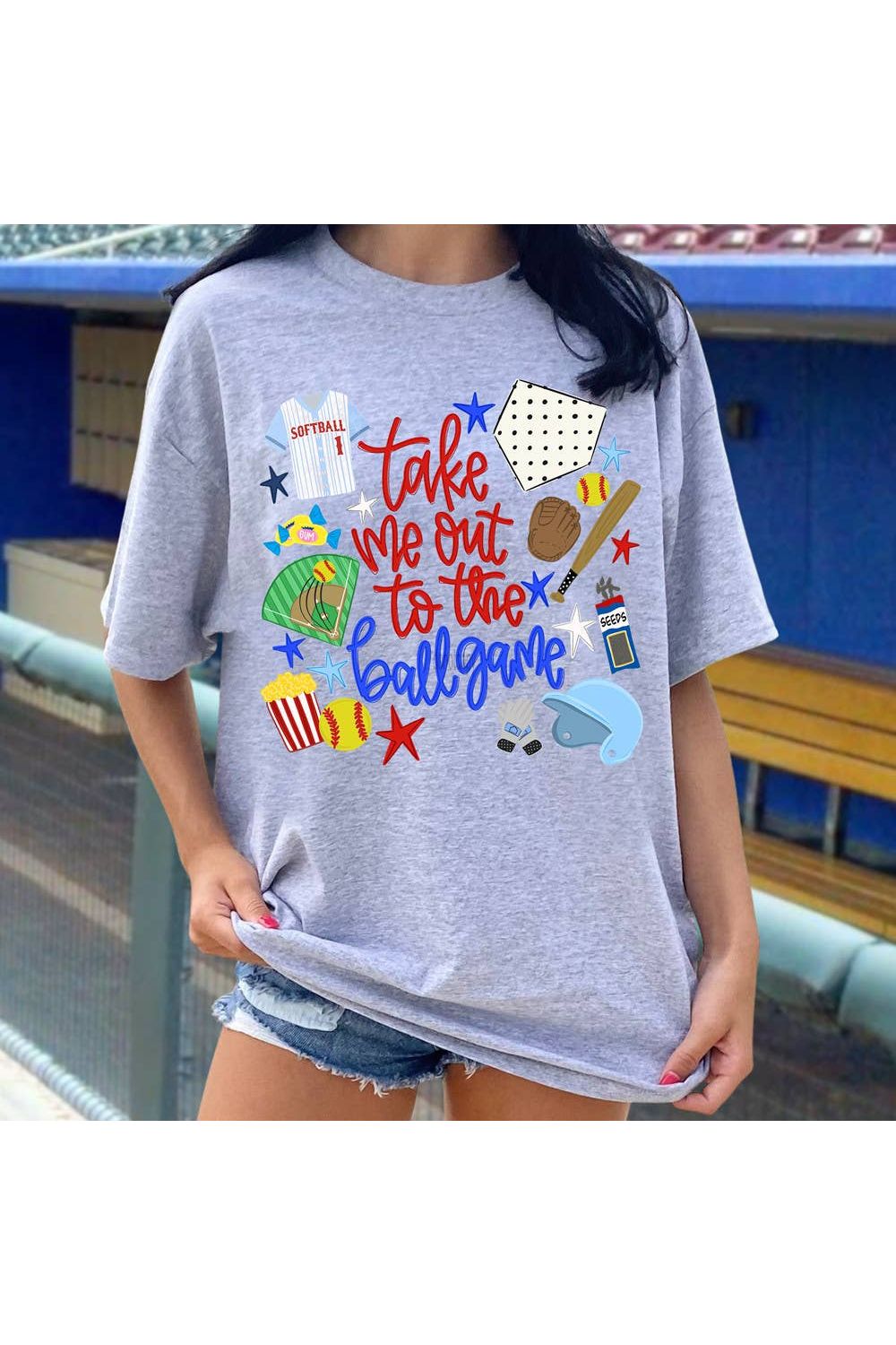 Take Me Out To The Ball Game Softball Tee