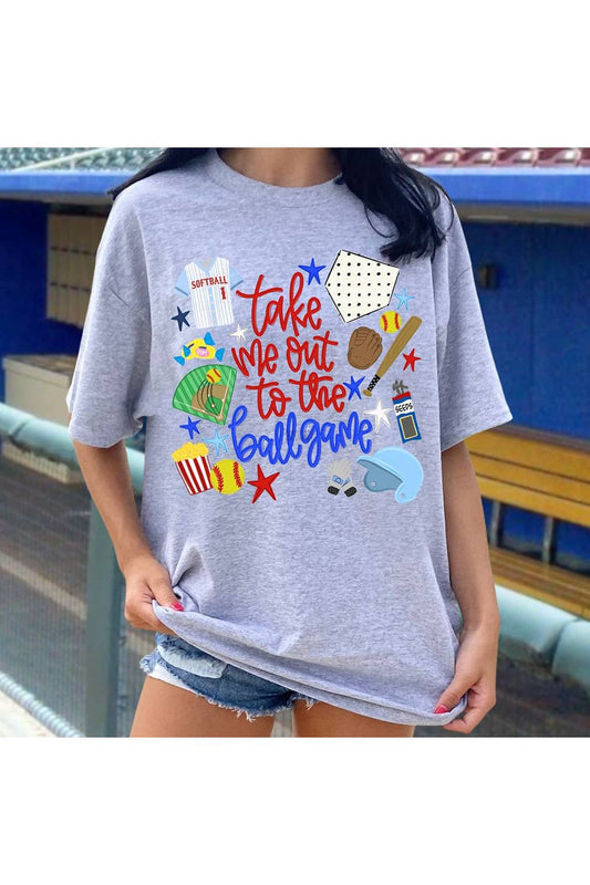 Take Me Out To The Ball Game Softball Tee