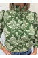 Green Baroque Ruffle Blouse