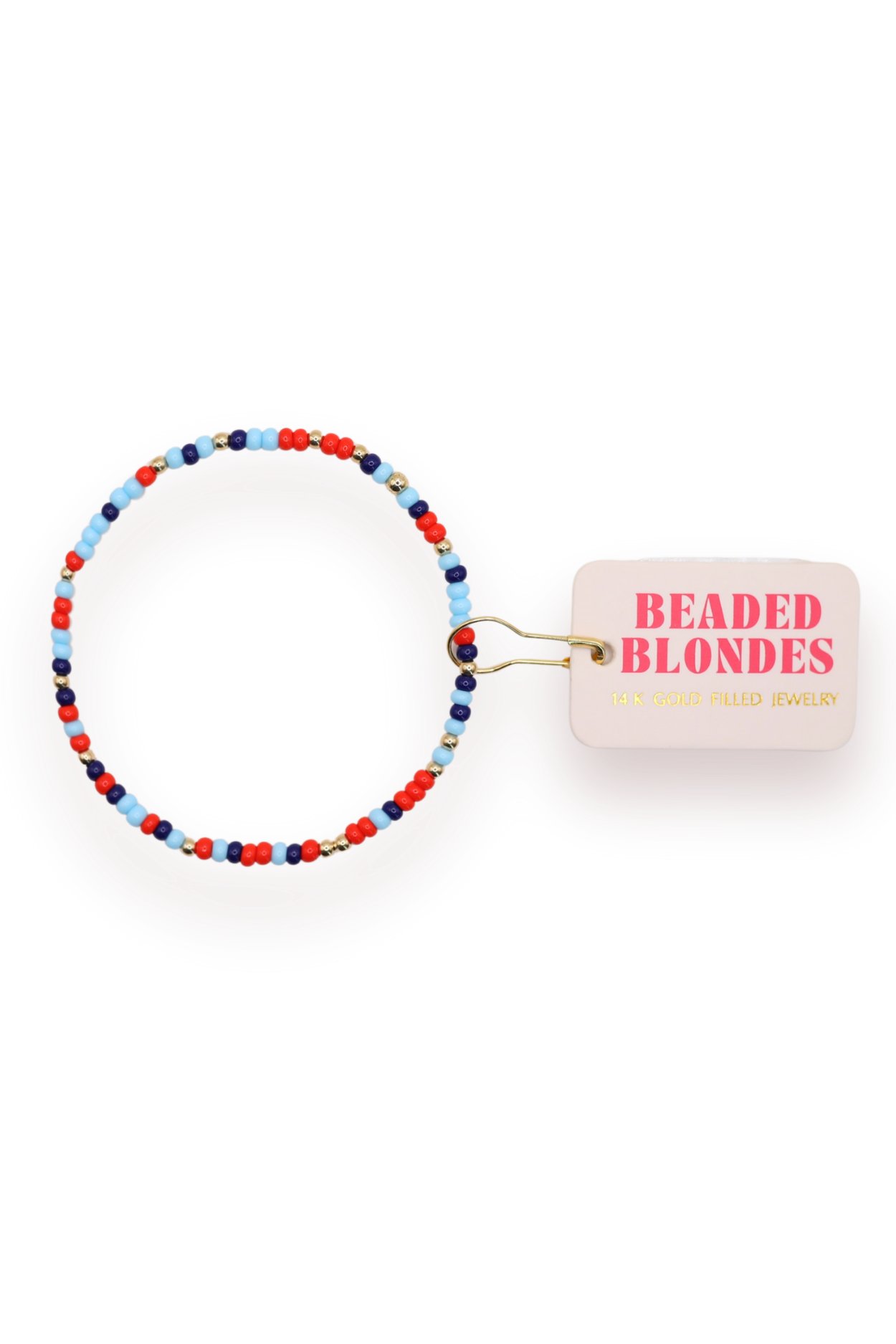BB Bright Red and Blues Sprinkle Bracelet