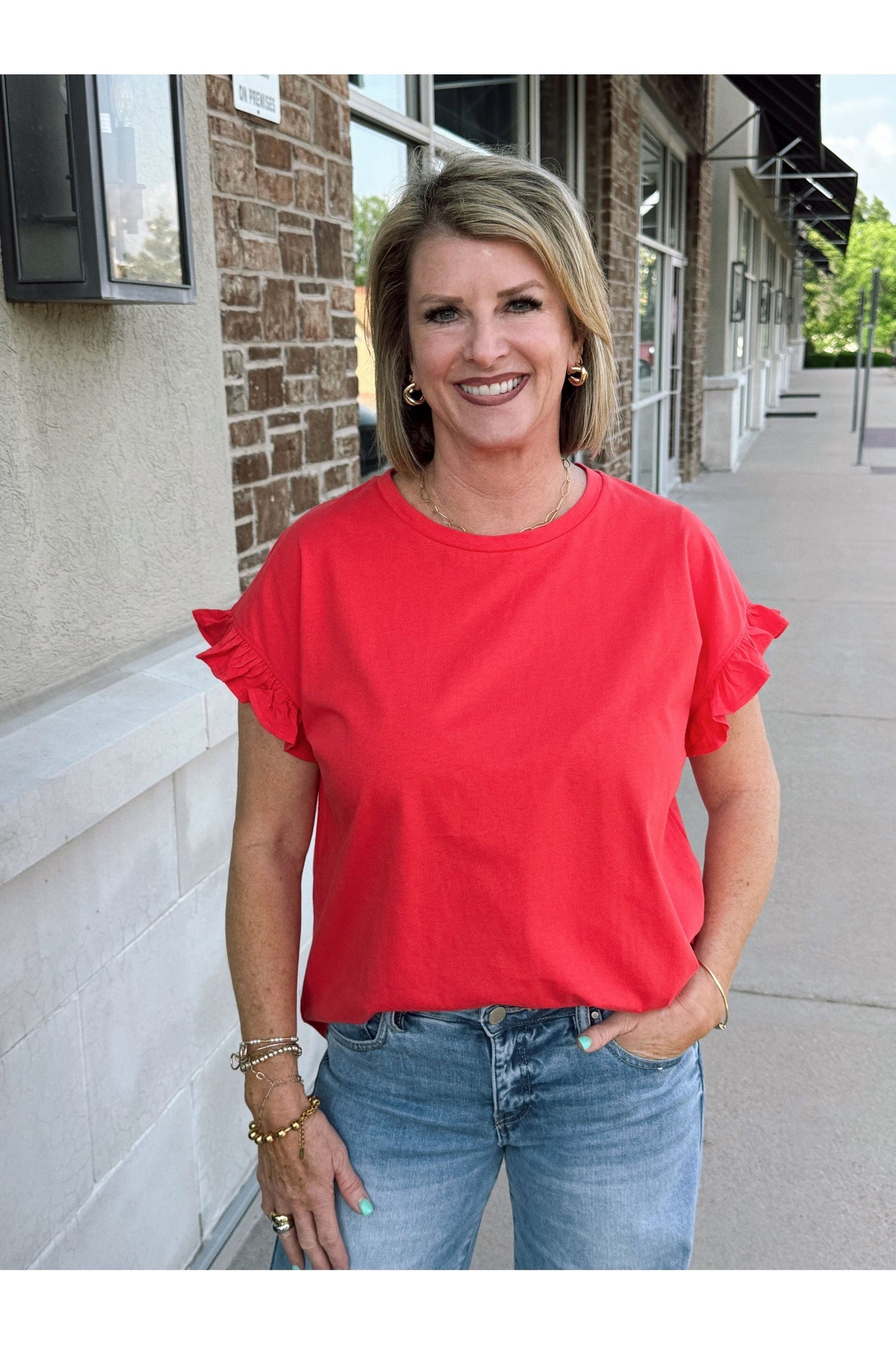 Ruffle Sleeve Top