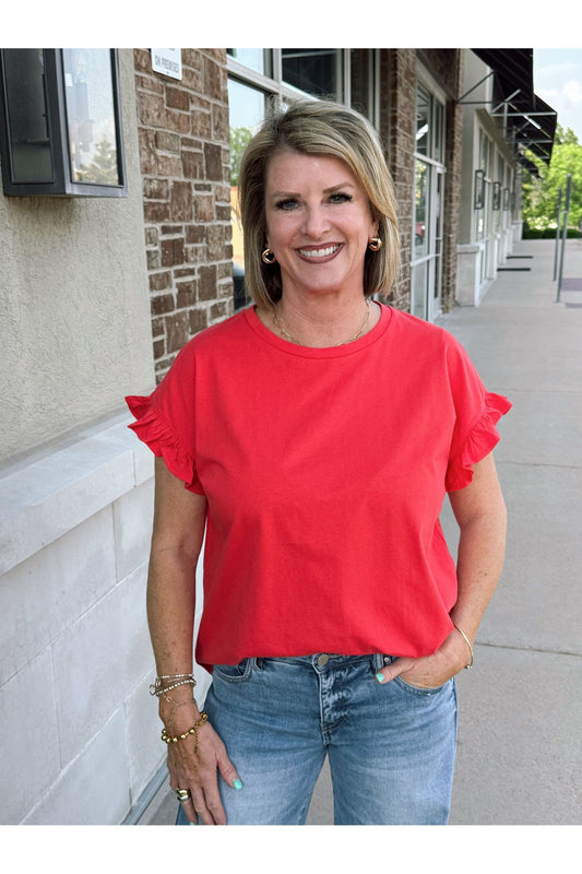 Ruffle Sleeve Top