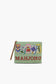 Mahjong Luxe Fully Hand-Beaded Top Zip Clutch