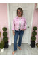 Oversized Distressed Jacket- Pink