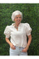 Ruffle V-Neck Puff Sleeve Top