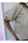 Striped Pattern 3/4 Sleeve Blouse