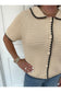 Camille Textured Knit S/S Sweater