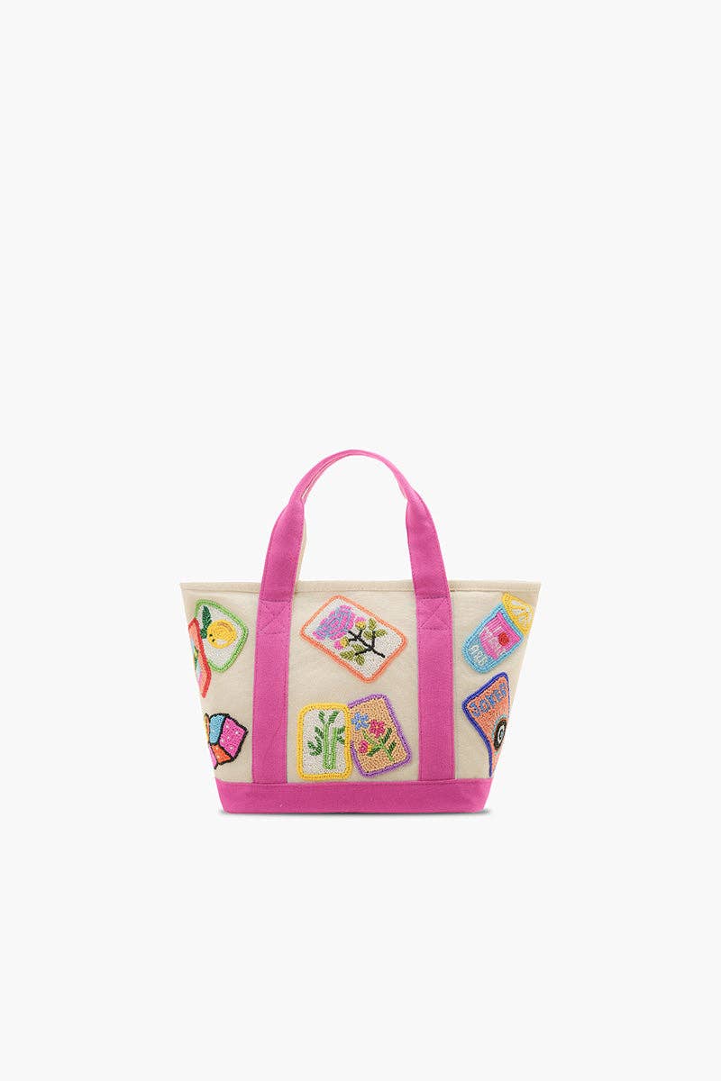 Mahjong Sail Hand-Beaded Small Boat Tote