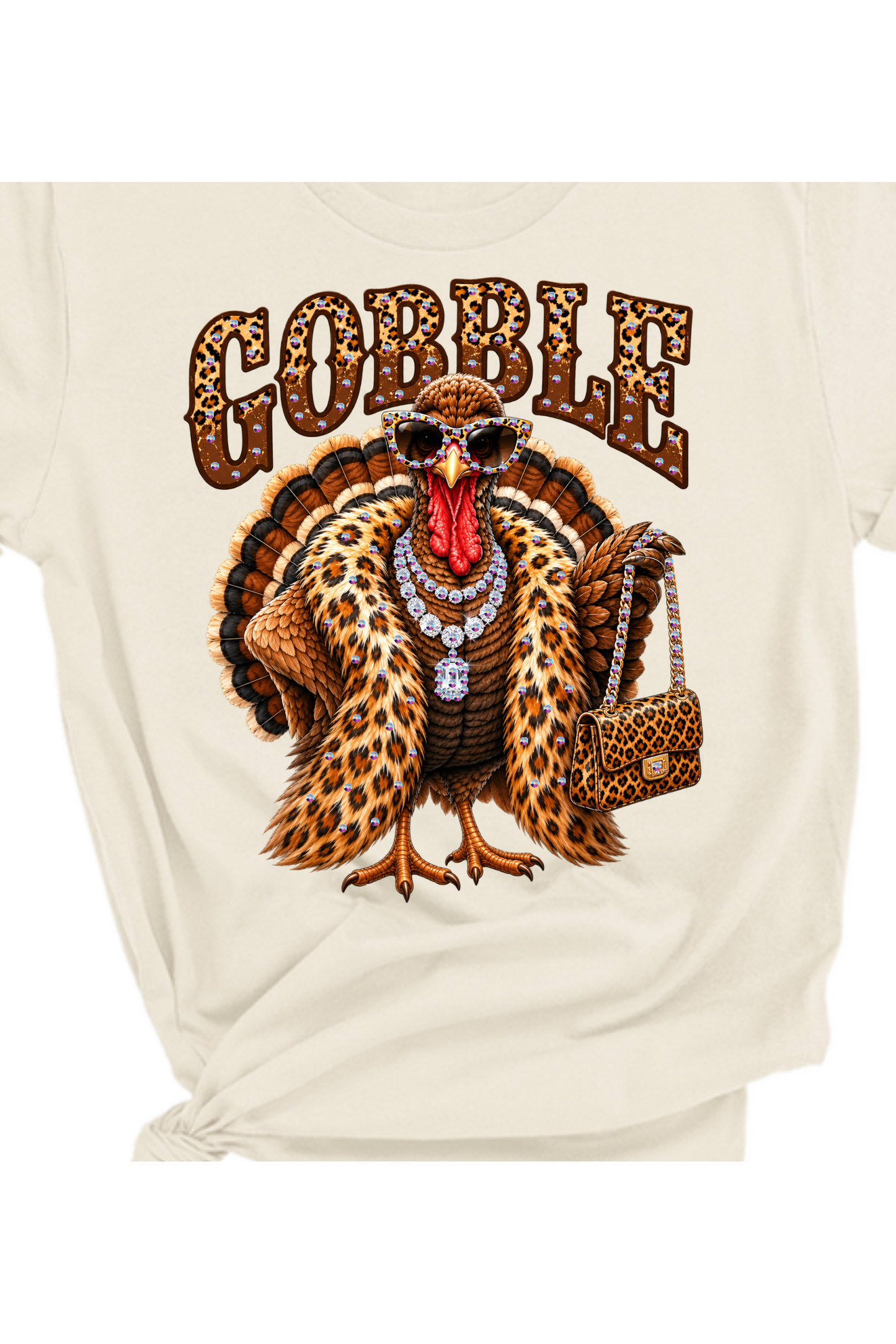 Turkey Glam Rhinestone Graphic Tee