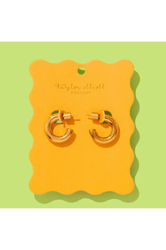 Terry Hoop Earrings - Small