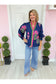 Christina Navy & Pink Floral Blouse