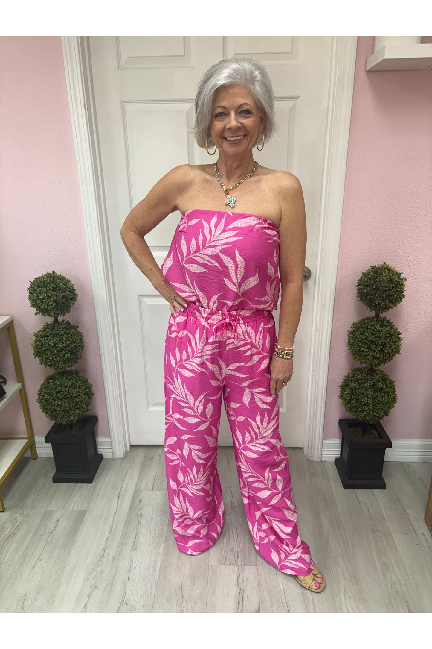Hot Pink Botanical Print Set