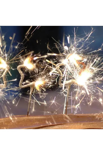Mini 4" Gold Star Sparkler Wands - 4th of July - Tube of 4