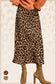 Satin Long Panel Leopard Skirt