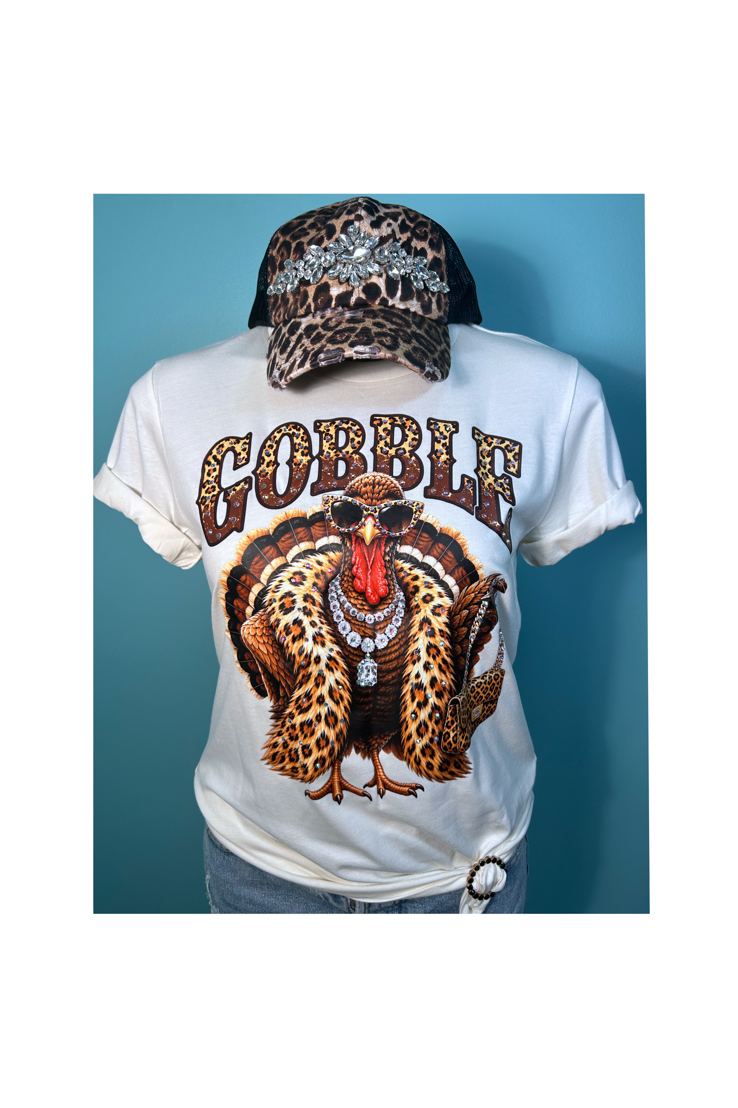 Turkey Glam Rhinestone Graphic Tee