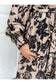 Shannon Tan & Black Floral Midi Dress