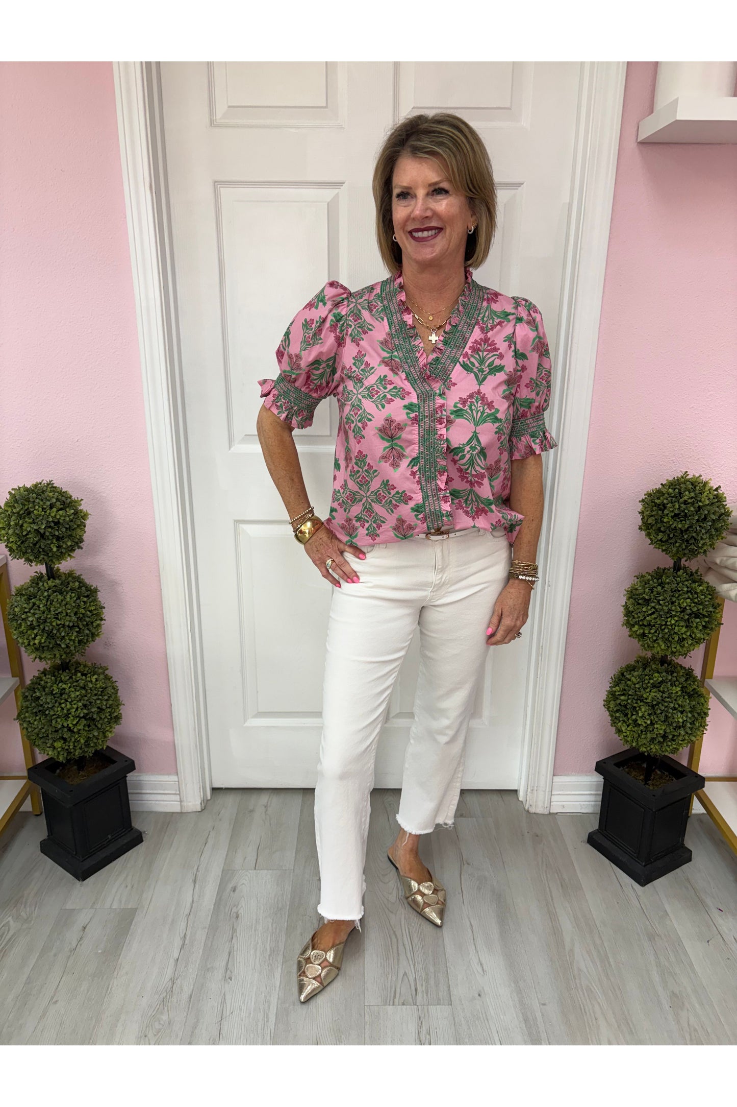 Laurel Floral Puff Sleeve Blouse