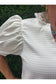 Ruffle V-Neck Puff Sleeve Top