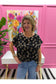 Marie Polka Dot Velvet Top