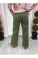 Meg High-rise Wide Leg Twill Pants With Front & Back Pockets
