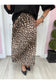 Satin Leopard A Line Midi