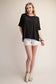 Cammie Oversized Pullover Round Neck Band Short Sleeve