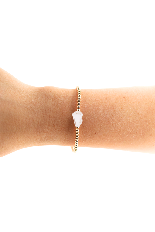 BB Megaphone Cheer Bracelet on Gold