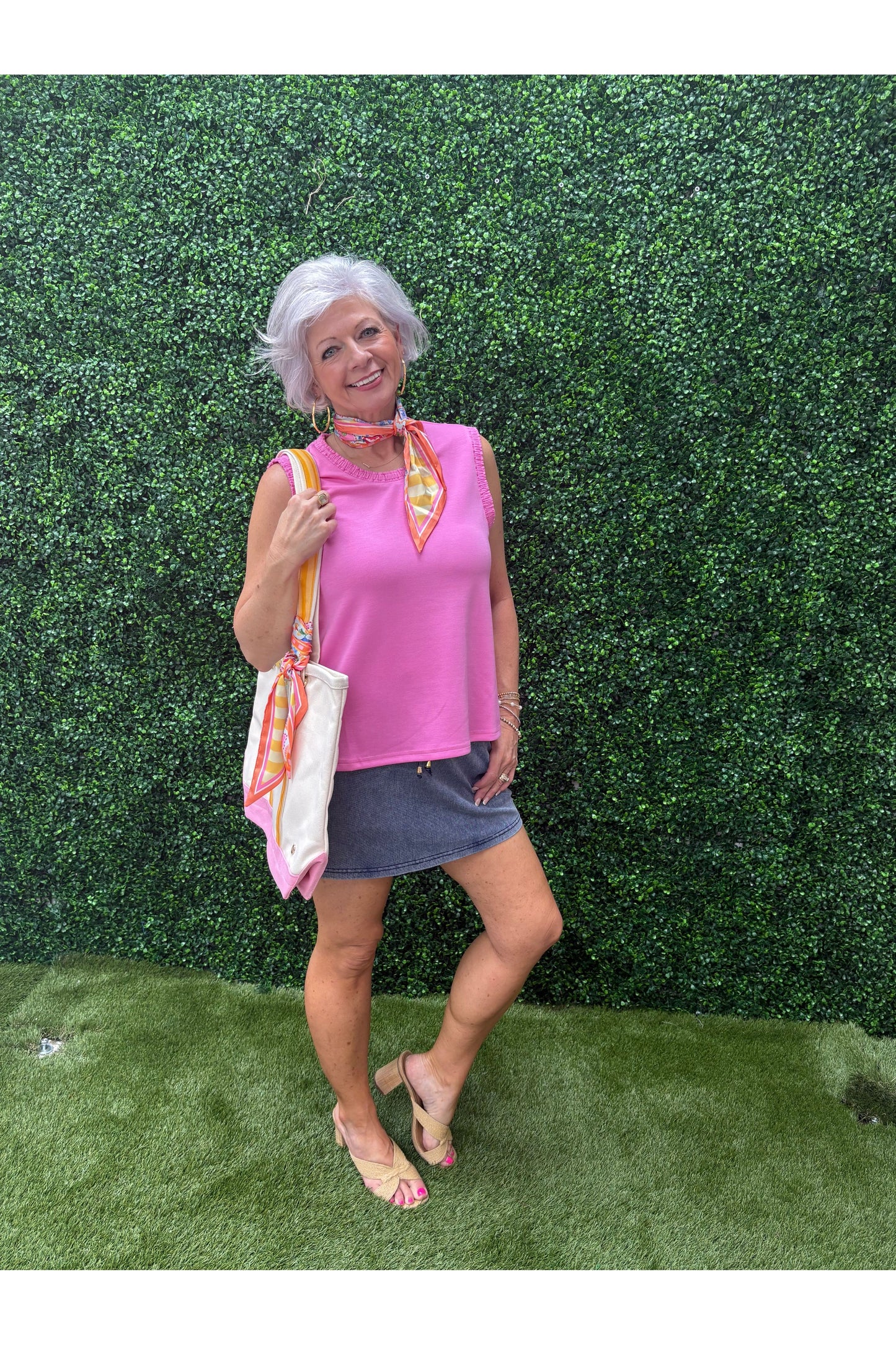 Refined Denim Stretch Skort