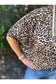 Leopard Print High Neck S/S Top