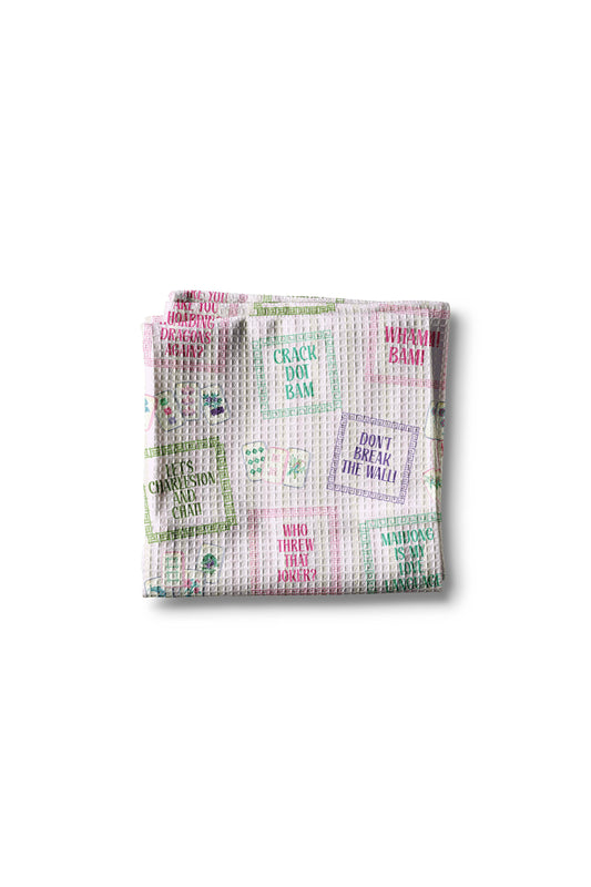 Mahjong Sayings Kitchen Towel