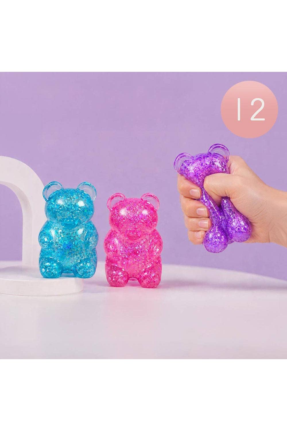 Glittered Gummy Bear Squeeze Stress Relief Toy