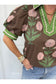 Fall Is Coming Floral W/Contrast Stripe Top
