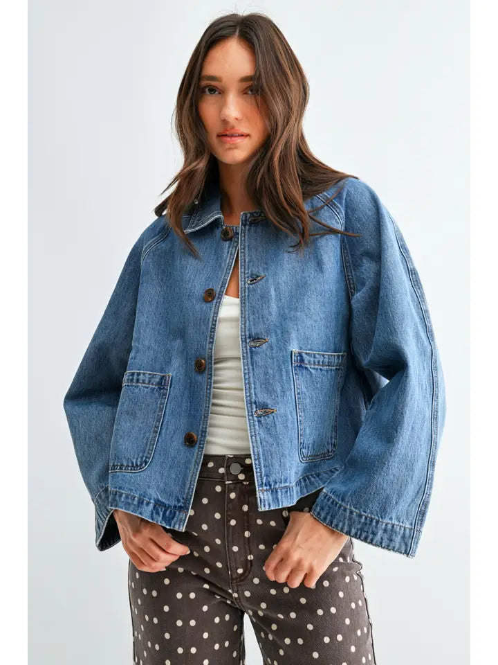 Classic Denim Swing Jacket