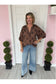 Embroidered Balloon Sleeve Blouse