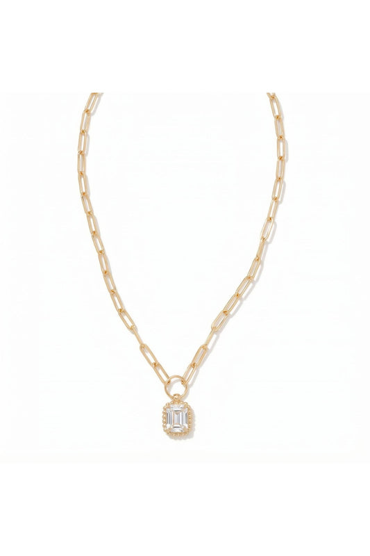 Octavia Scalloped Pendant Necklace