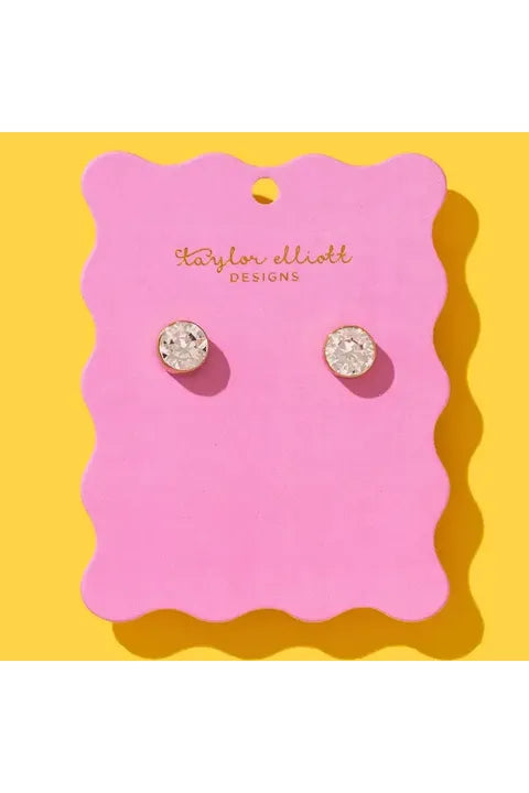 Maren Large Bezel Gem Studs