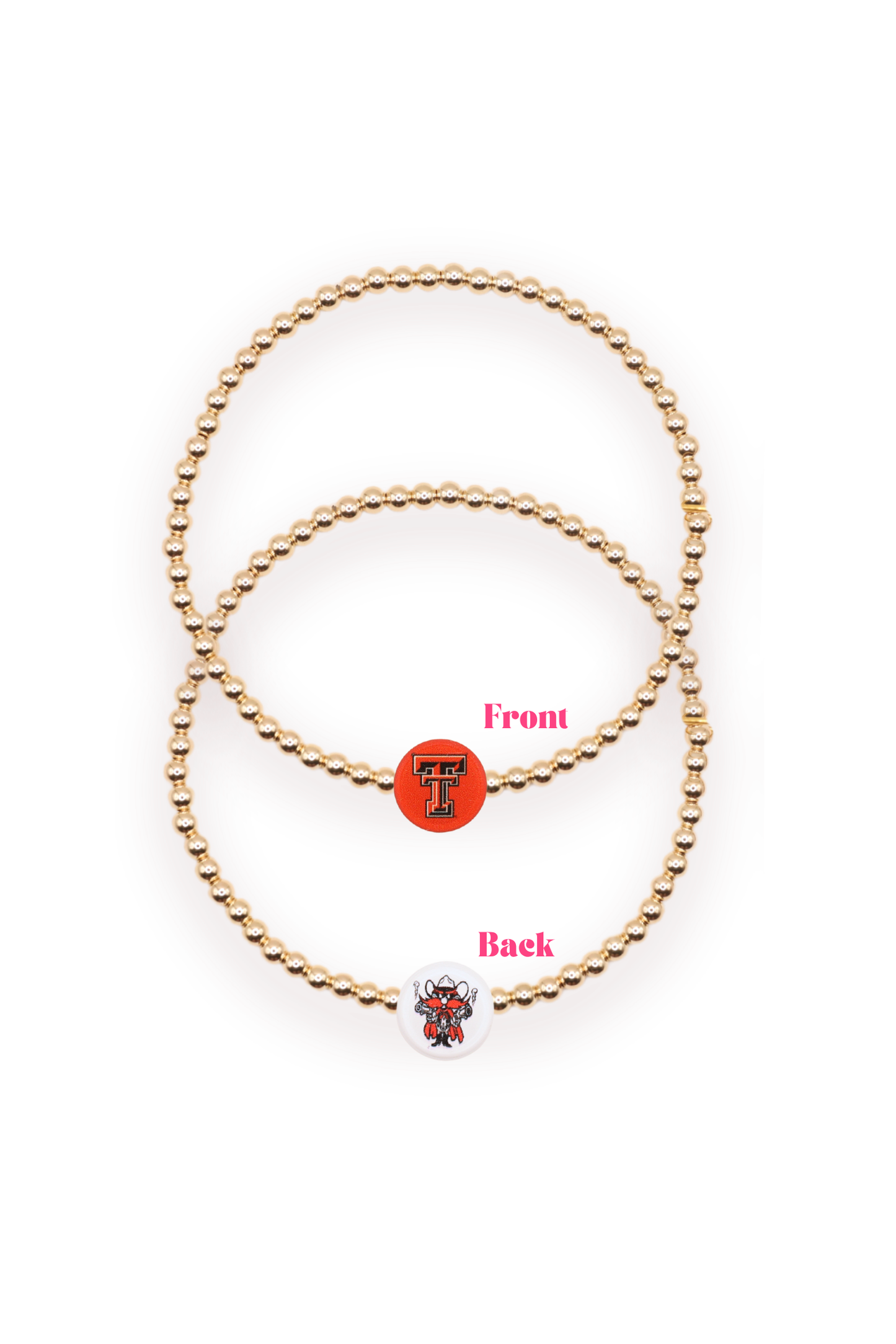 BB Texas Tech Logo Flip Bracelet on Gold
