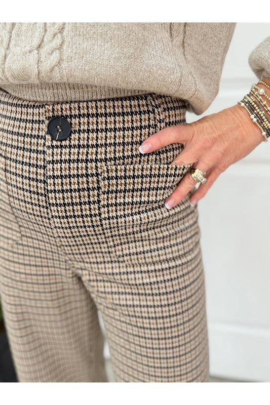 Checkered Front Pocket Pants