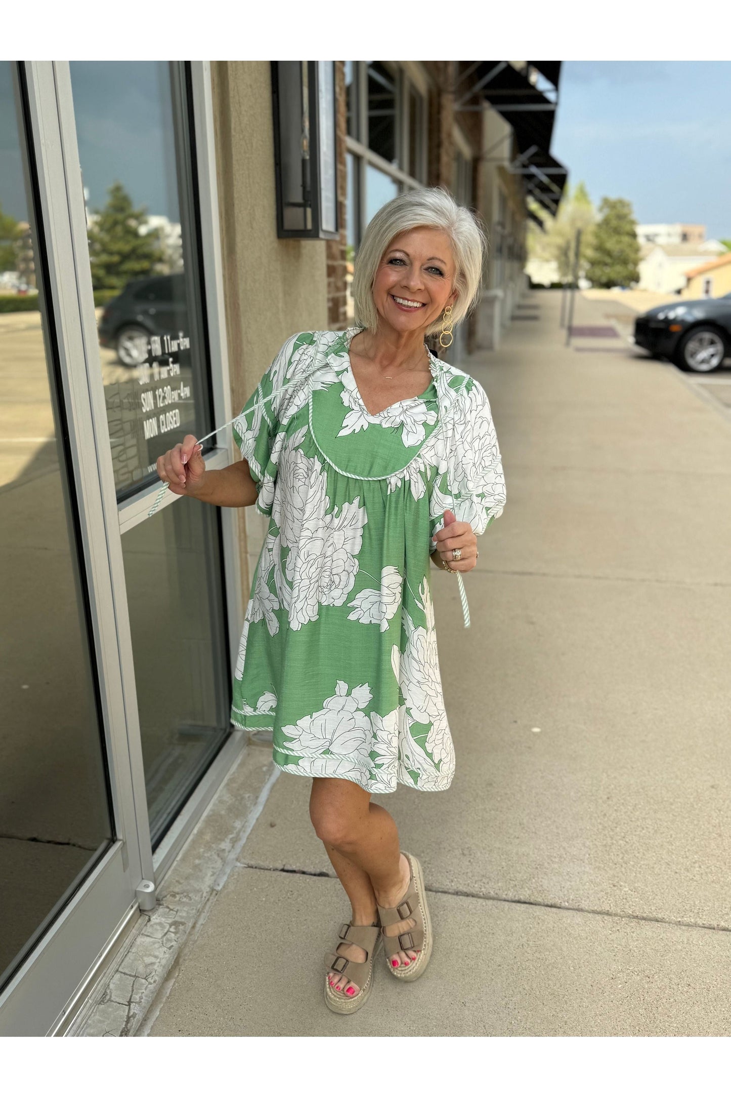 Floral Print Baby Doll Dress