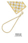 Gold Wheat Braid Chain Phone Charm