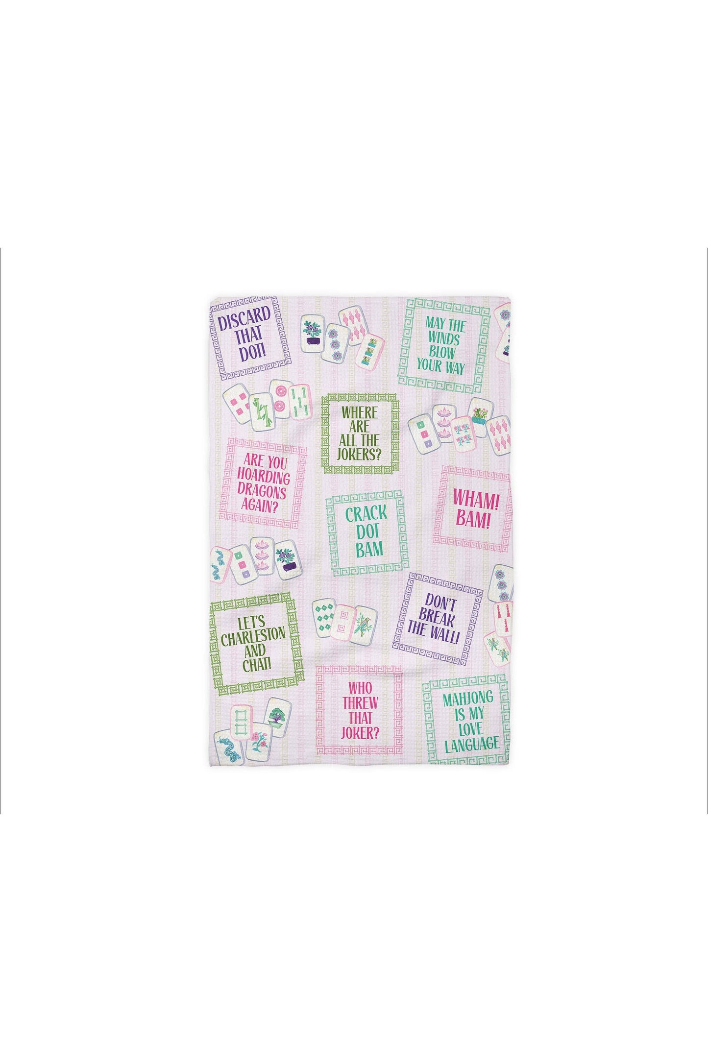 Mahjong Sayings Kitchen Towel