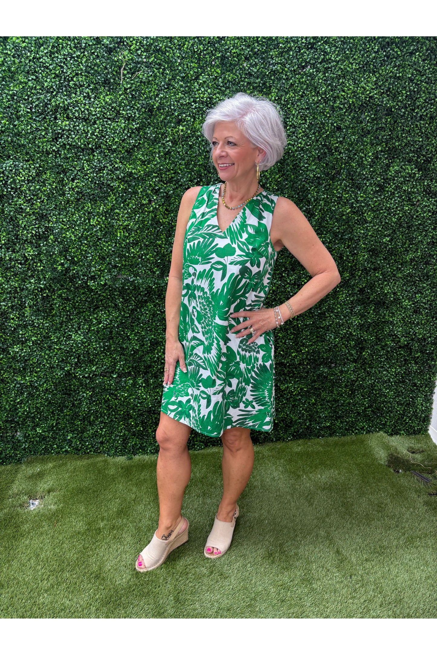 Masey Tropical Lerry Shift Mini Dress
