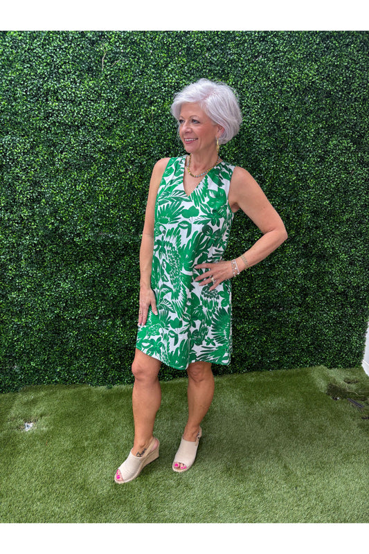 Masey Tropical Lerry Shift Mini Dress