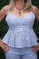 Cheryl Striped Peplum top