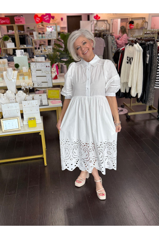 White Eyelet Dress
