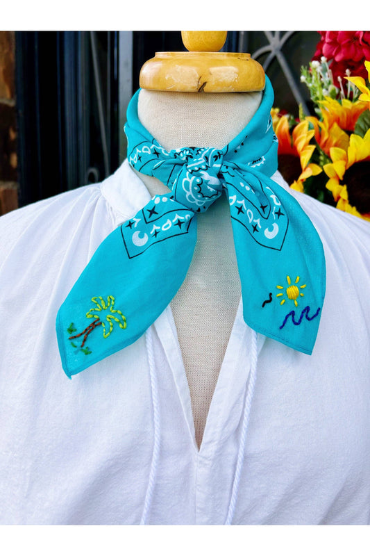 Summer Loving Embroidered Bandana
