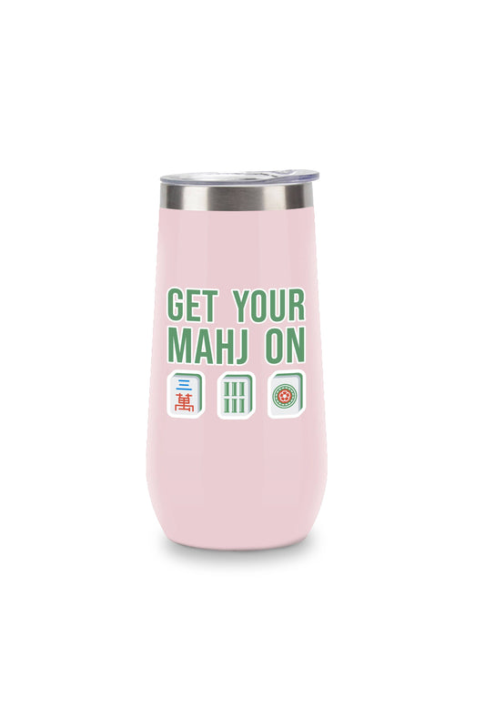 Insulated Champagne Tumbler (Pink) - Get Your Mahj-On Tiles