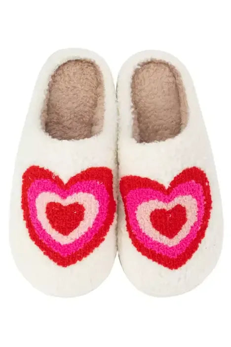Pink Heart Slippers