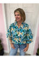 Shades Of Blue Floral Print Blouse