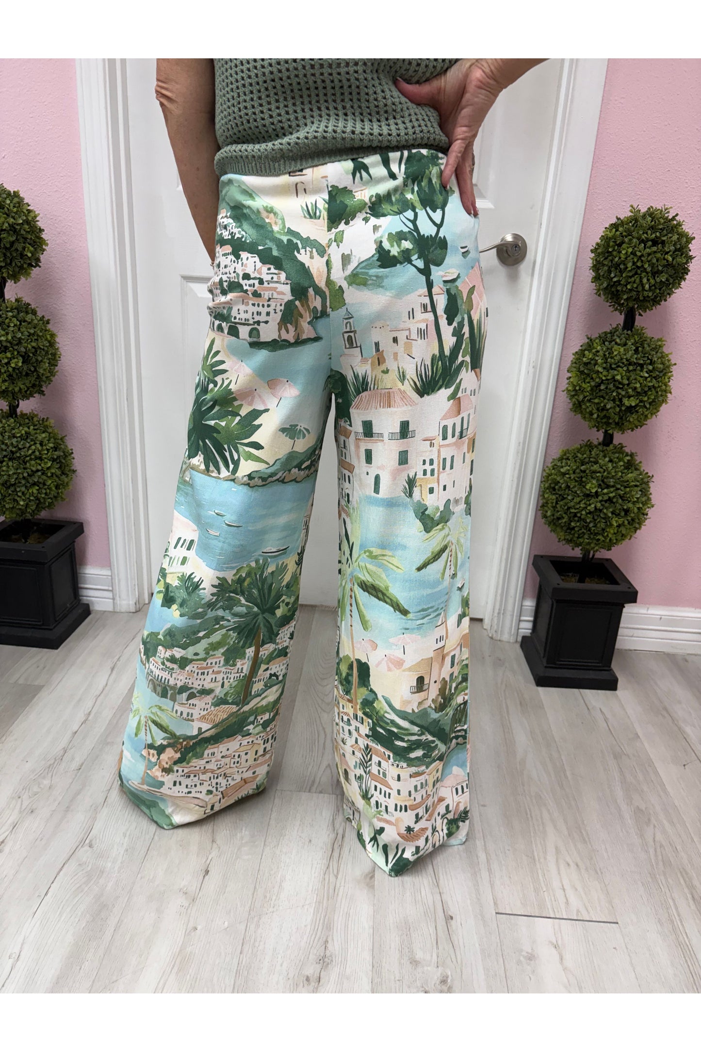 Piti Town Snipy Wide Leg Pants
